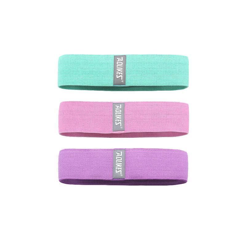 Aolikes Set 3 Resistance Booty Bands Hip Circle Loop Bands Workout Exercise - Set of 3 (Green,Pink,Purple) with Bag