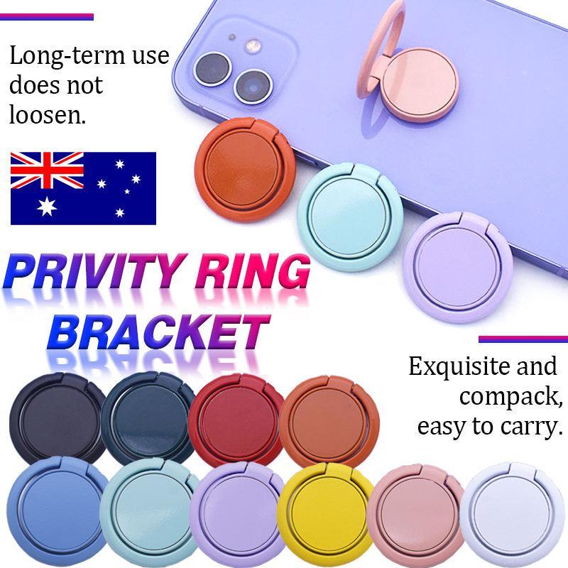 NEW 1PC Ring Mobile Phone Holder Solid Color Ring Bracket 360 Rotation - Yellow