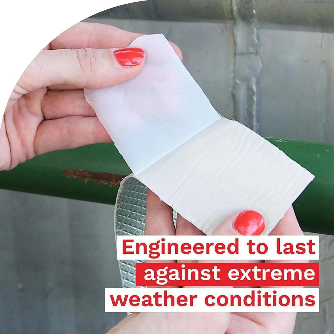 5M Waterproof Tape Butyl Rubber Aluminium Foil Roof Pipe Caravan Repair Flashing - 20cm*5m*1 Unit