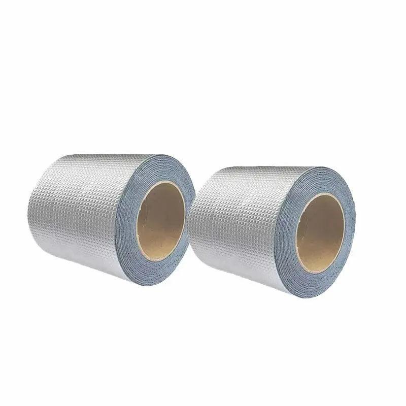 5M Waterproof Tape Butyl Rubber Aluminium Foil Roof Pipe Caravan Repair Flashing - 20cm*5m*1 Unit