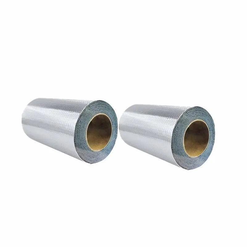 5M Waterproof Tape Butyl Rubber Aluminium Foil Roof Pipe Caravan Repair Flashing - 20cm*5m*1 Unit