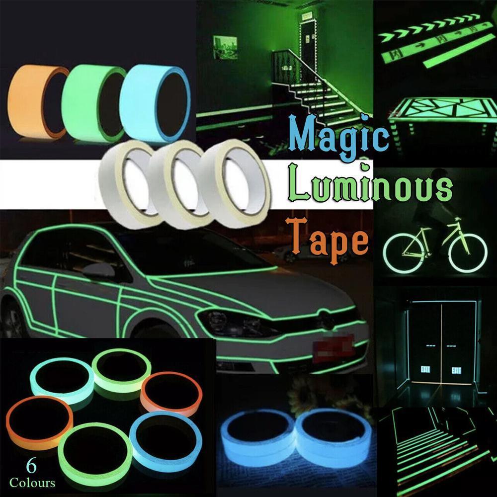 1cm x 3m Glow in the Dark Self-Adhesive Tape Fluorescent Decorative Strip - Green 1cm*3m