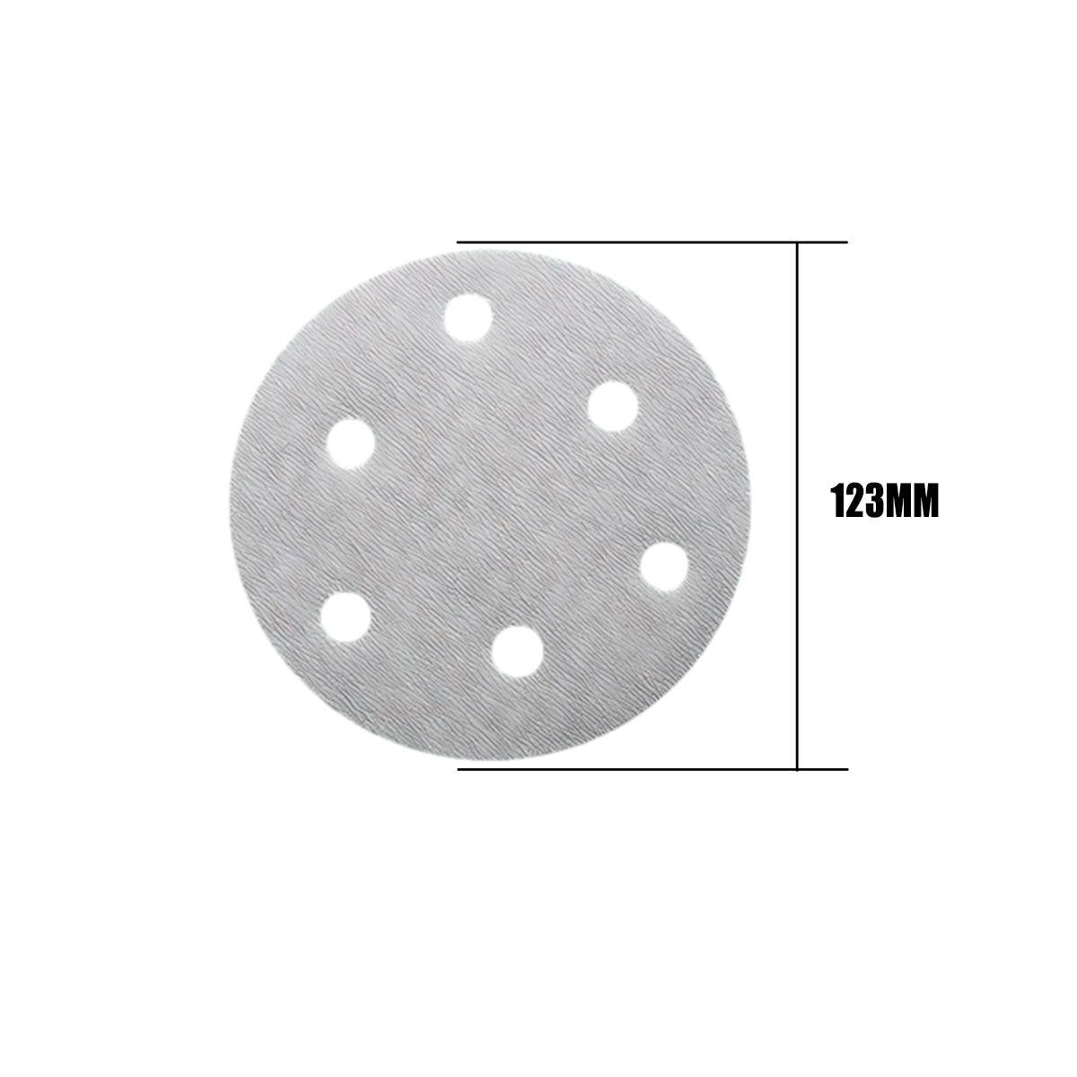 100x 123mm 6/8-Hole Sanding Discs Hook Loop Orbital Sander Pads 80 120 240 Grit - 60 Grits(6-Hole)