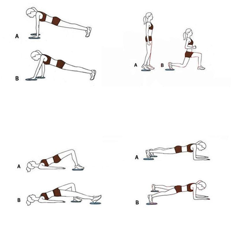 2PCS Core Sliding Discs Fitness Sliders for Home Gym Yoga Gliding Exercise 17cm - Purple