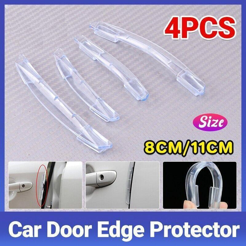 4PCS Car Door Edge Protector Anti Collision Strip Transparent PVC Guard 8cm 11cm