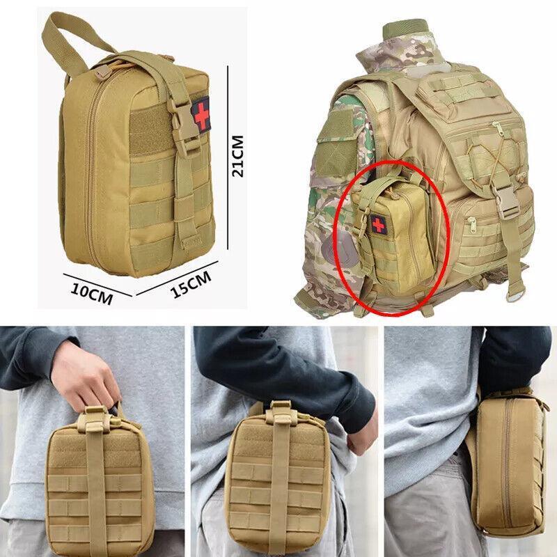 Tactical Molle Rip Away Emt Ifak Medical Pouch First Aid Kit Utility Bag Au Send - Army Green