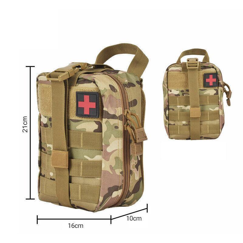 Tactical Molle Rip Away Emt Ifak Medical Pouch First Aid Kit Utility Bag Au Send - Grey Camouflage