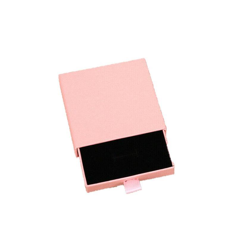 Cardboard Jewellery Gift Boxes Drawer Style Necklace Ring Earring Pendant Bracelet Case - Kraft paper
