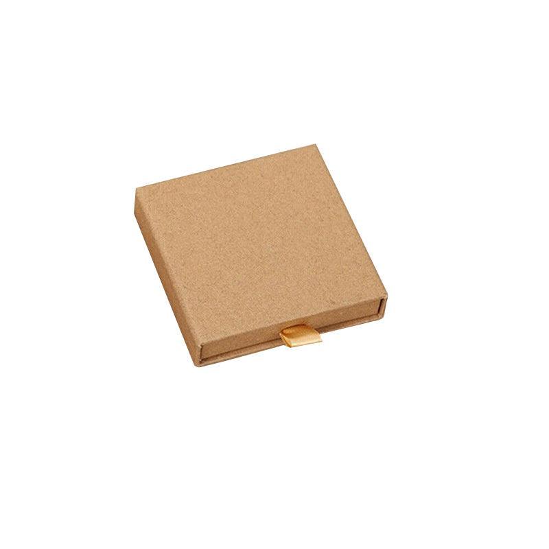 Cardboard Jewellery Gift Boxes Drawer Style Necklace Ring Earring Pendant Bracelet Case - Kraft paper