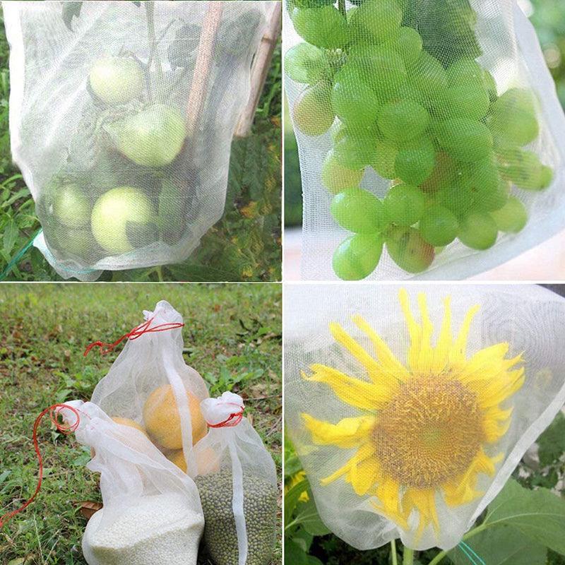 50X Fruit Net Bags Agriculture Garden Vegetable Protection Mesh Insect Proof - 20*30 (50 PCS)