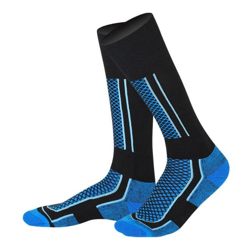Men Women Long Warm Breathable Ski Socks Thicken Winter Sports Socks Au Stock - Purple&Black(33-39)