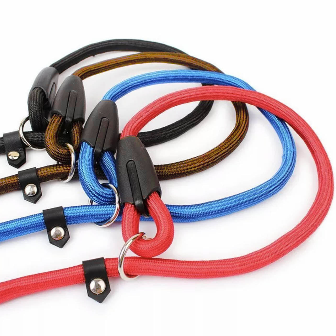 Dog Training Correction Leash Lead Cesar Puppy Pets Millan Slip Nylon Rope 10*140mm - Blue