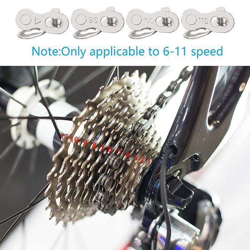 6/7/8/9/10/11 Speed 5 Pairs Bike Chain Master Link Connector QR + Simple Tool - 10 Speed Chain Link