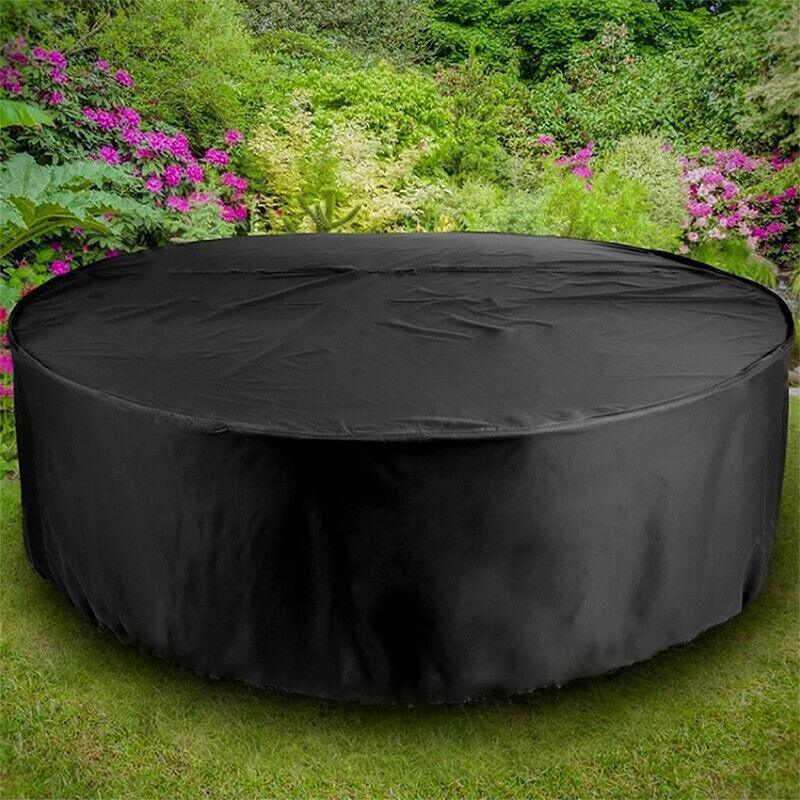 Outdoor Furniture Round 1.28M/1.85M/2.3M Cover Waterproof Garden Table Shelter - 185*110cm