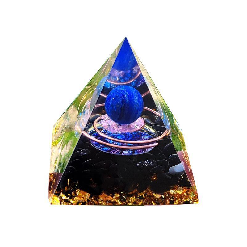 Amethyst Crystal Sphere Orgonite Pyramidamp Obsidians - Blue ring(60mmx60mm)