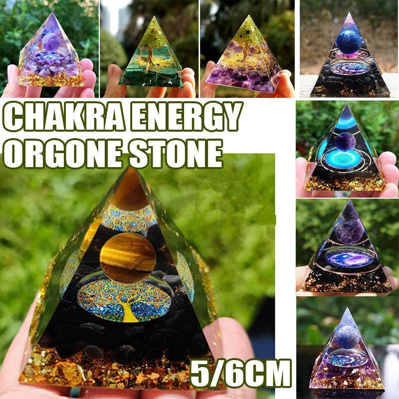 Amethyst Crystal Sphere Orgonite Pyramidamp Obsidians - Black Blue(60mmx60mm)
