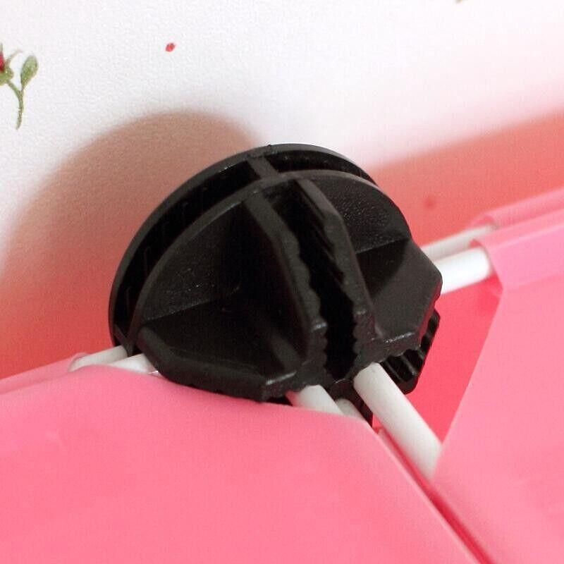 20PCS Wire Storage Cube Plastic Connectors Mesh Snap Plastic Push Grid - White