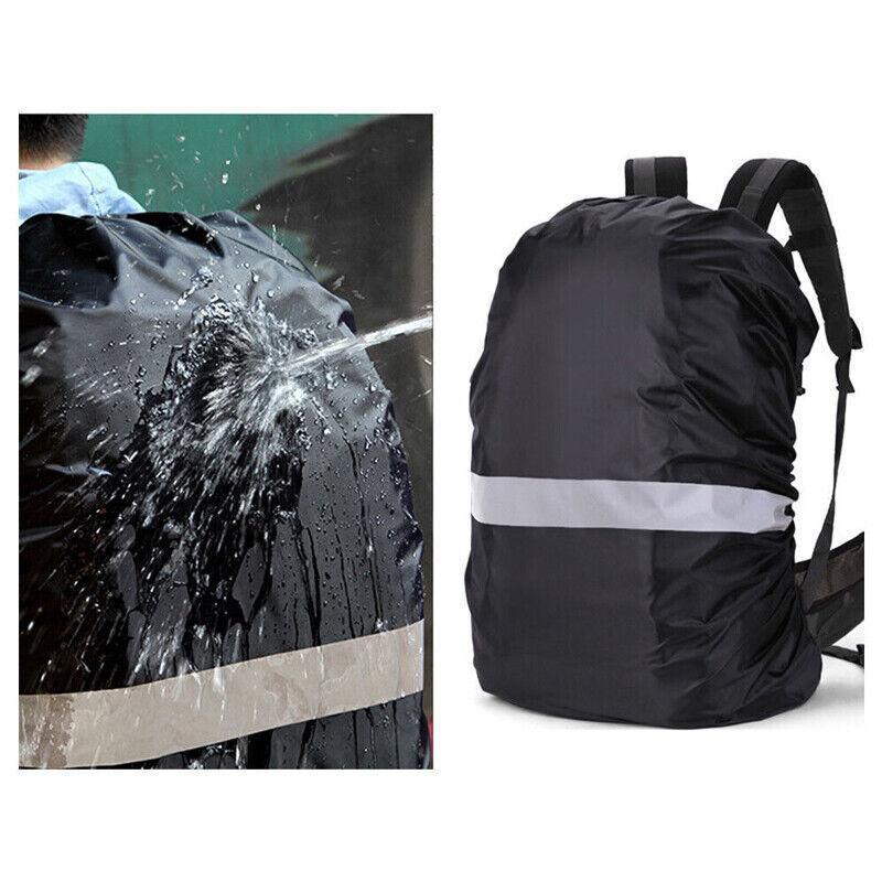 XS Outdoor Foldable Backpack WaterProof Rain Cover Rucksack Camping Travel Bag - Black