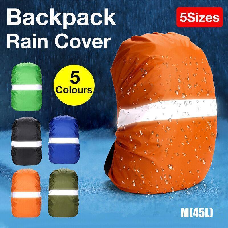 M Size Outdoor Foldable Backpack WaterProof Rain Cover Rucksack Camping Travel Bag - Blue