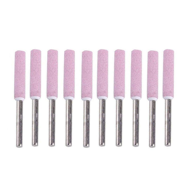 10 Pack Chain Tool Sharpener Grinding Stones for Rotary Bit Kits 4/4.8/5.5mm - 3MM X 4.8MM