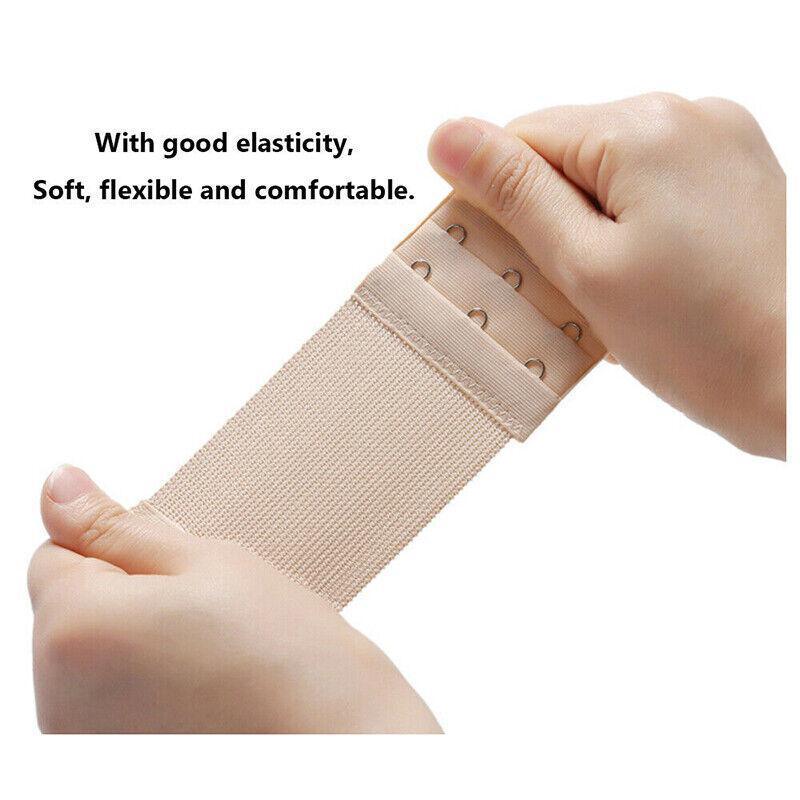 3 Hooks Underwear Extension Bra Buckle Bra Extender Hook Brassiere Strap - Red