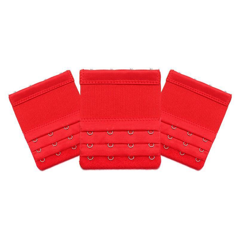 4 Hooks Underwear Extension Bra Buckle Bra Extender Hook Brassiere Strap - Red