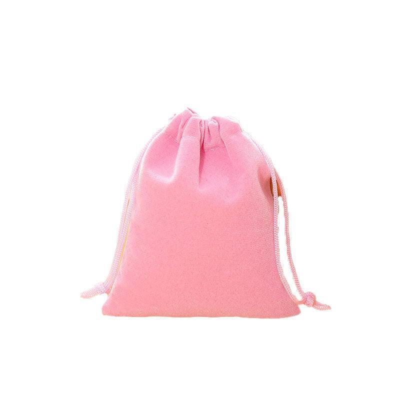 50X Small Velvet Cloth Drawstring Bags Gift Bag Jewelry Ring Pouch Earring Favor 7x9 - Black