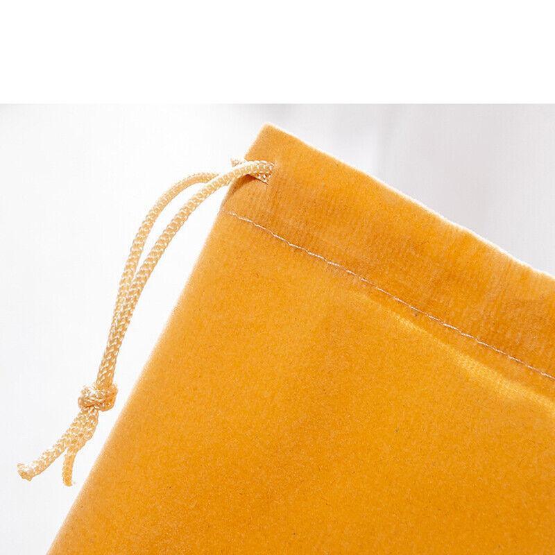 50X Small Velvet Cloth Drawstring Bags Gift Bag Jewelry Ring Pouch Earring Favor 9x12 - Black