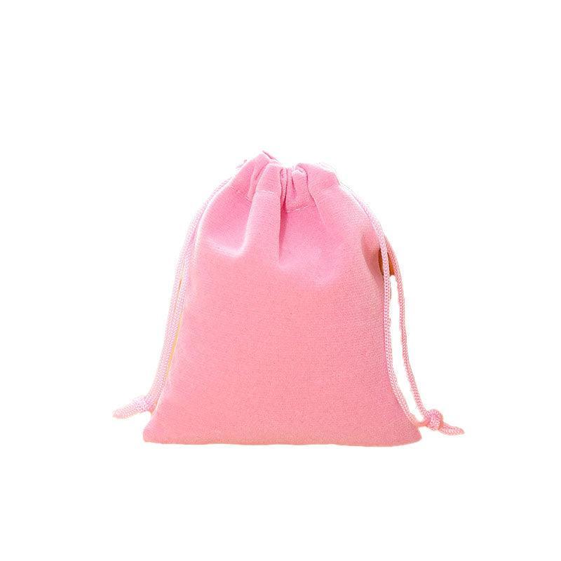 50X Small Velvet Cloth Drawstring Bags Gift Bag Jewelry Ring Pouch Earring Favor 9x12 - Black