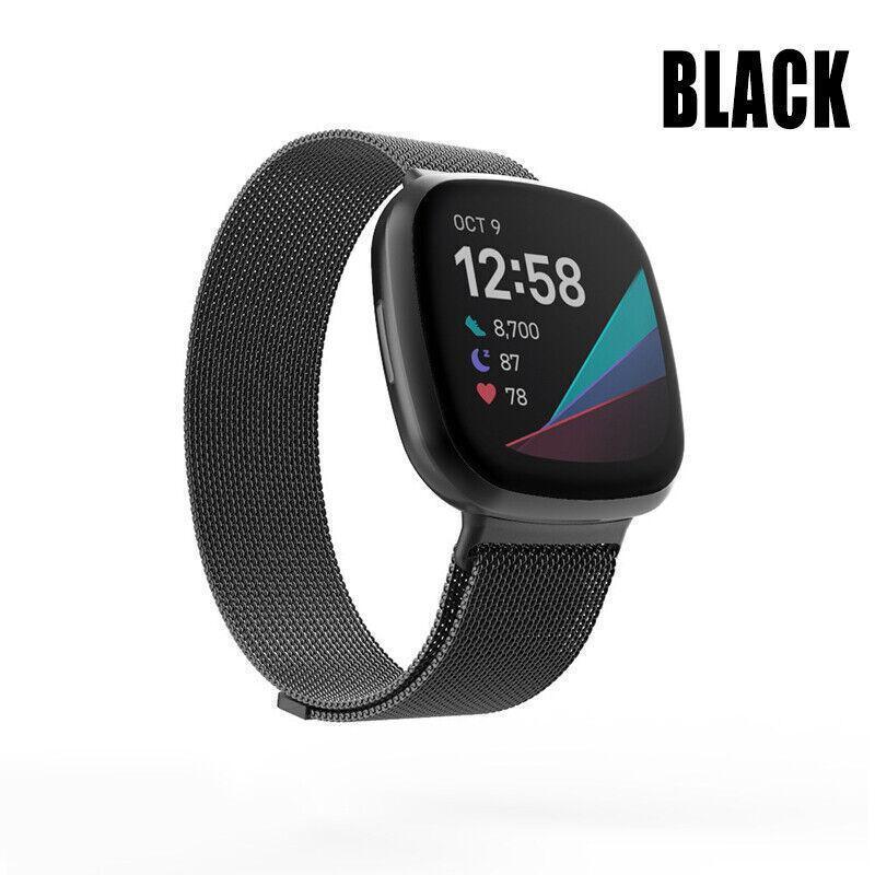 For Fitbit Versa 2 Lite Watch Band Strap Sports Metal Wristband Replacement Large - Gold Versa/Versa 2/Lite