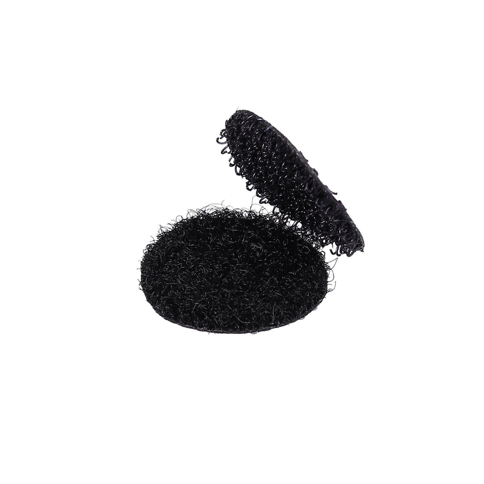 Hook and Loop Sticky Self Adhesive Dots Coins Circles Tape Black White 15mm - White