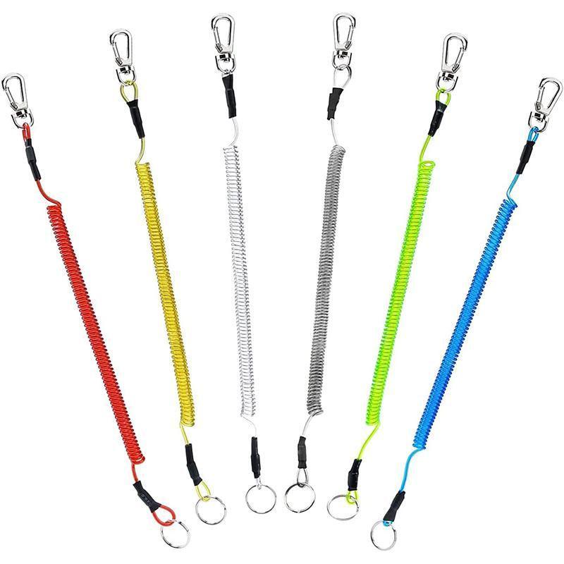 6X Fishing Lanyards Boating Ropes Kayak Secure Pliers Lip Grips Tackle Fish Tool - Black