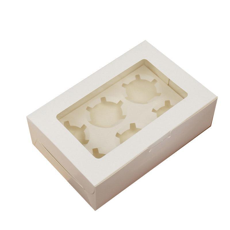 Cupcake Box Cases 1/2/4/8/12 Holes Window Face Cases Party Wedding Muffin Baking - 2 Holes 5PCS