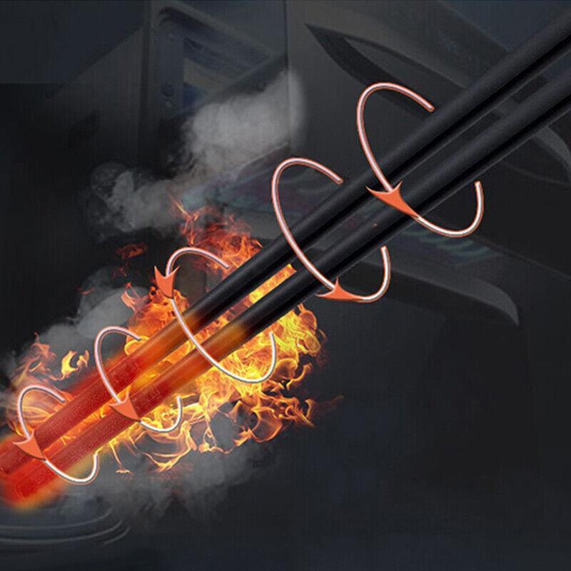 10Pairs Premium Fiberglass Reusable Chopsticks - Dishwasher Safe - Silver-3