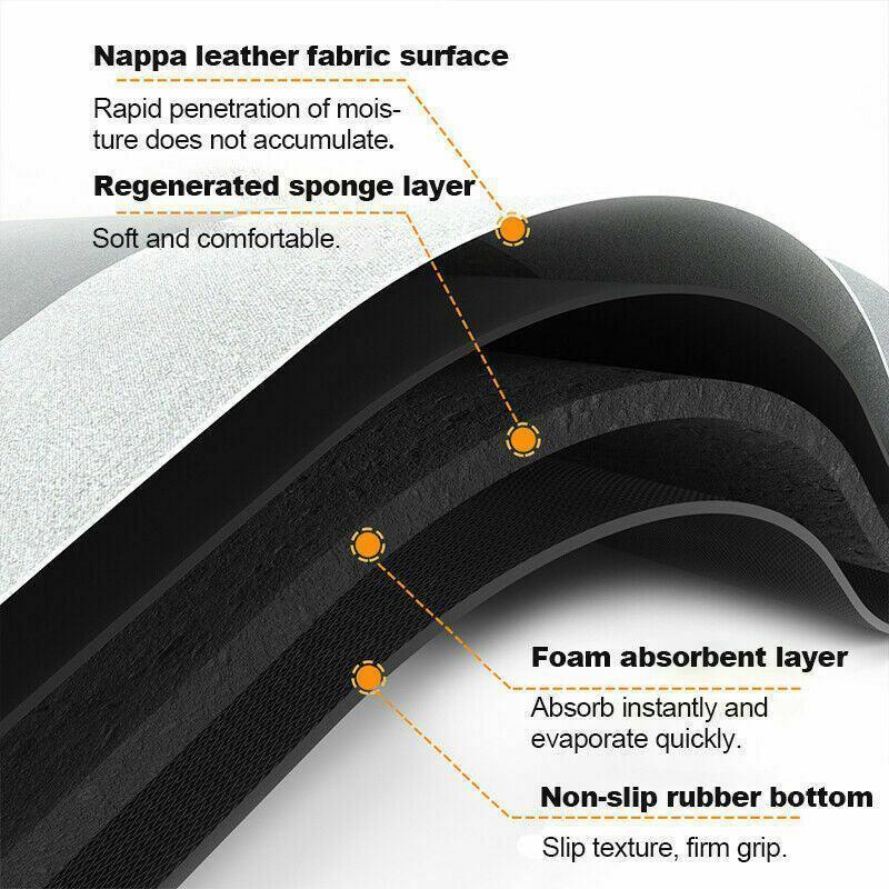 40*60CM Super Absorbent Floor Mat Soft Quick-Drying Non-Slip Diatom Mud Bath - Blue-Oval
