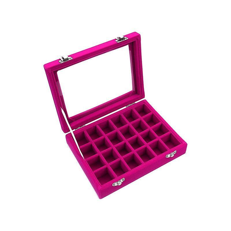 Velvet Earring Jewelry Display Hanger Organizer Box Holder Storage Case Au Stock - Navy