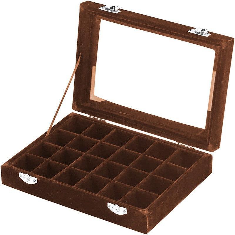 Velvet Earring Jewelry Display Hanger Organizer Box Holder Storage Case Au Stock - Navy