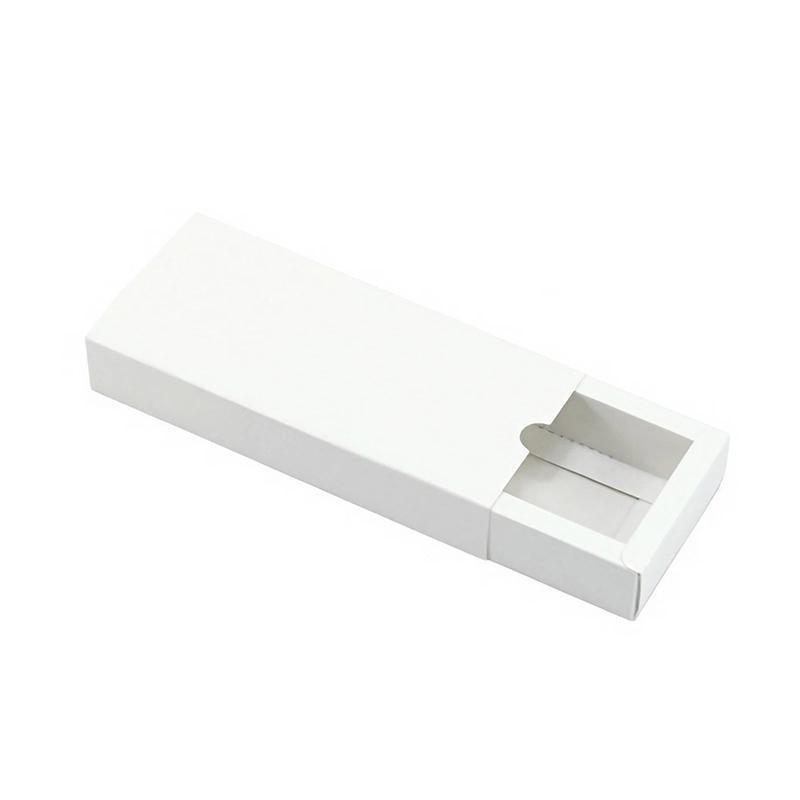 100PCS DIY Paper Box Drawer Type Jewelry Packing Box Tea Gift Cosmetics White - 12*9*3.3cm