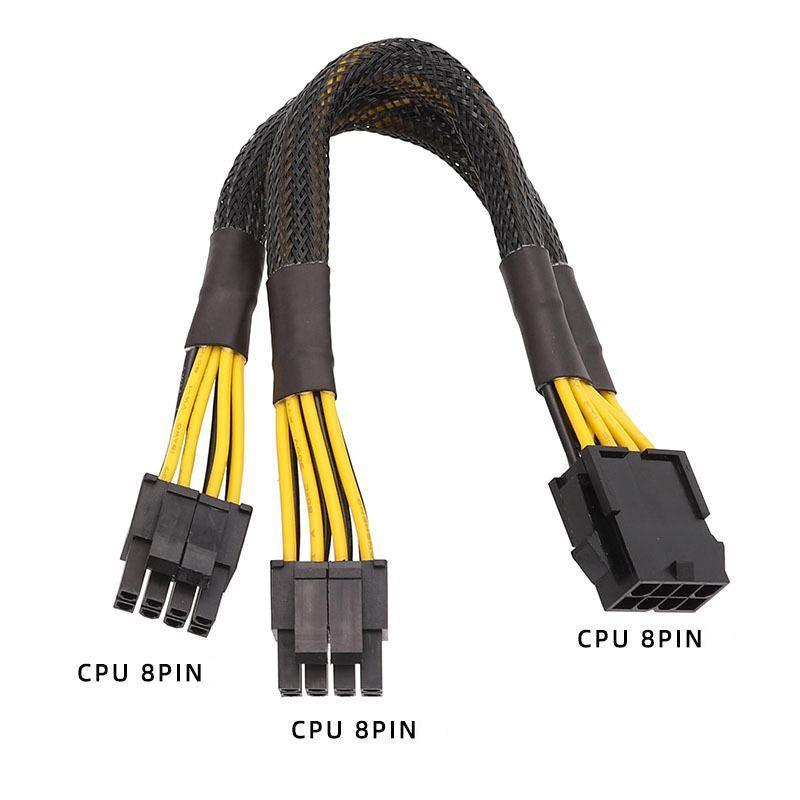 8Pin ATX 12v CPU EPS Power Extension Splitter Cable Adapter Motherboard copper