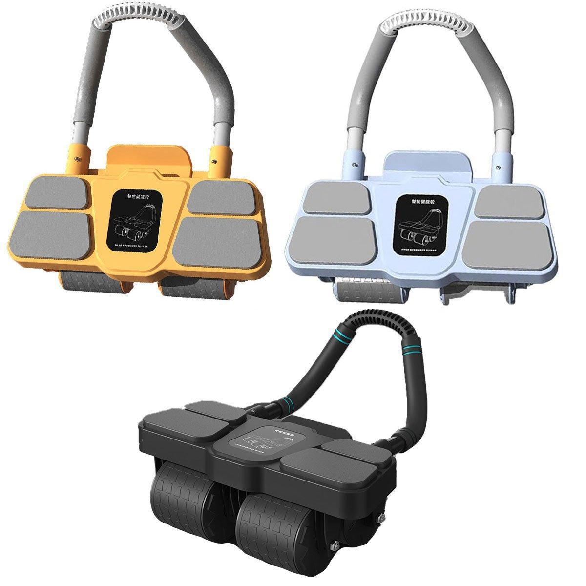 Four Wheel Abdominal Roller Automatic Rebound Ab Machine Home Fitness Equipment - Orange