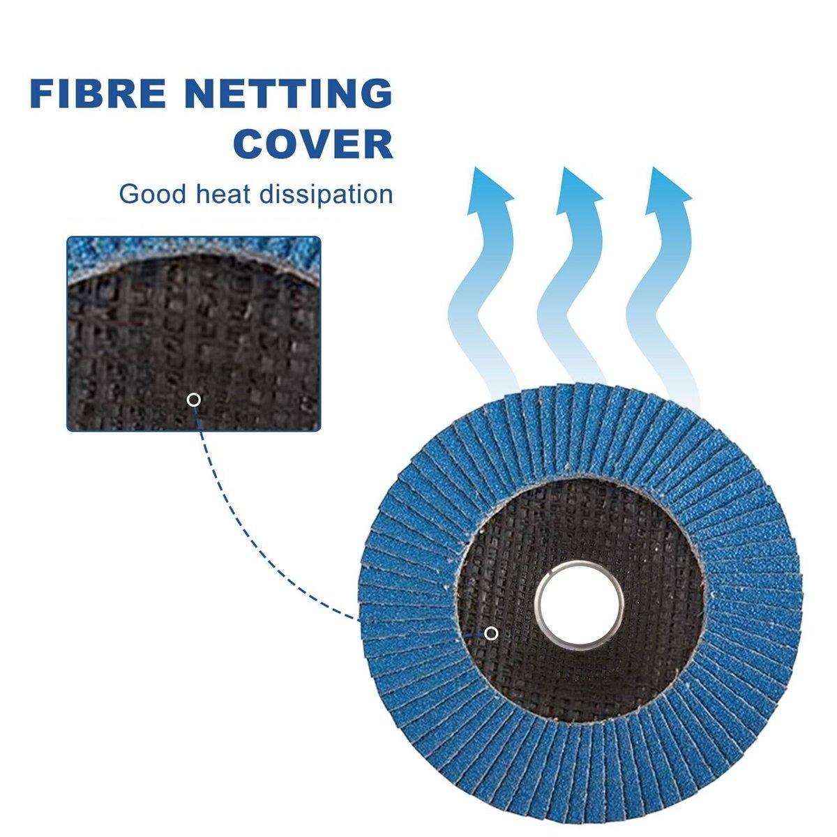 10pcs Flap Disc 40/60/80/120 Grit Angle Grinder Wheel Set Durable Sanding Tool - 40 Grit