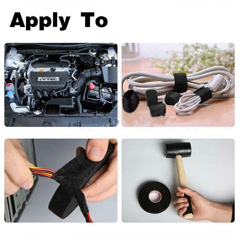 4Pcs 19Mmx 15M Adhesive Cloth Fabric Tape Cable Loom Wiring Harness For Car Auto