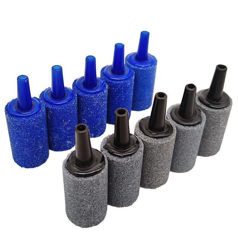 10Pcs Air Stone Aerator Diffusers for Aquarium Oxygen Bubbles - Black