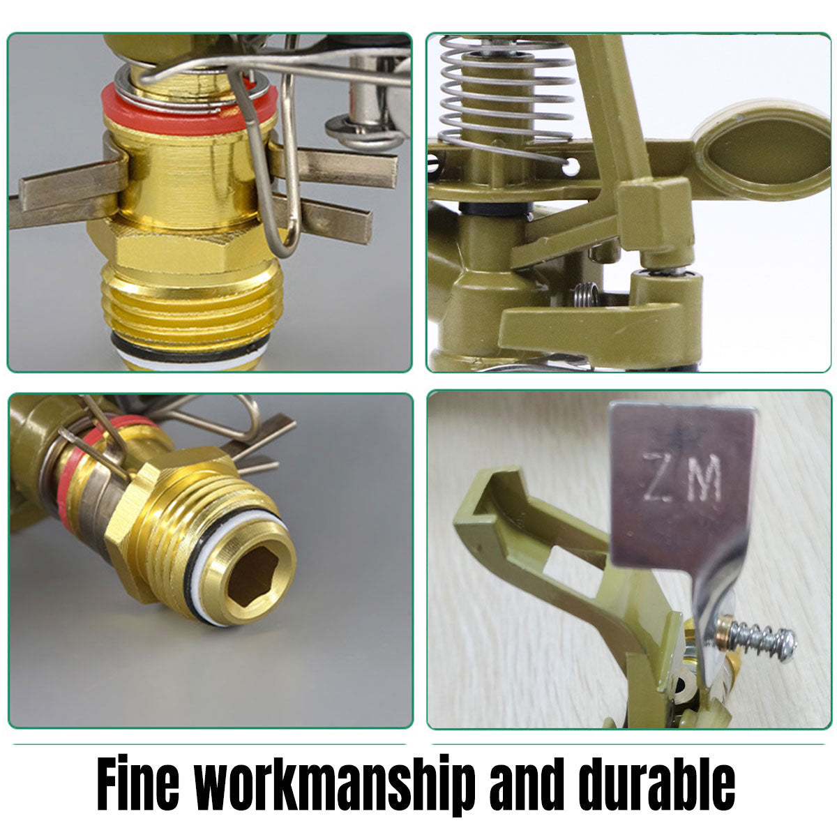 360 Degrees Alloy Sprinkler Head Garden Lawn Rotating Nozzle Adjustable Angle Durable