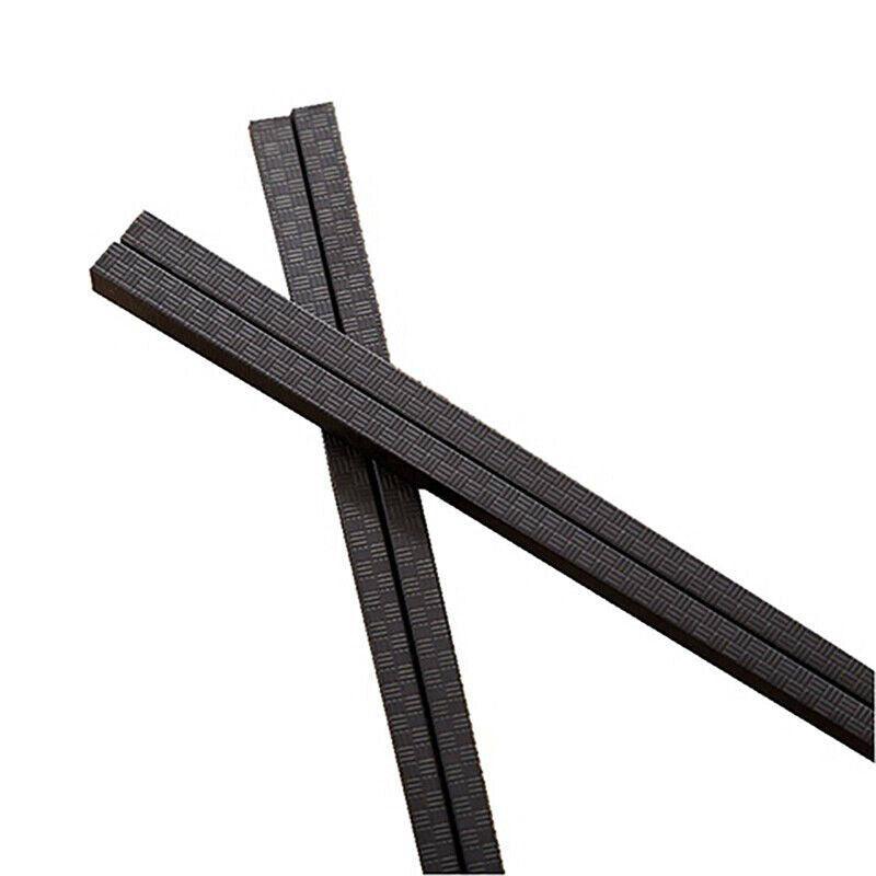 5 Pairs Premium Quality Alloy Chinese Japanese Chopsticks Dishwasher Safe Black