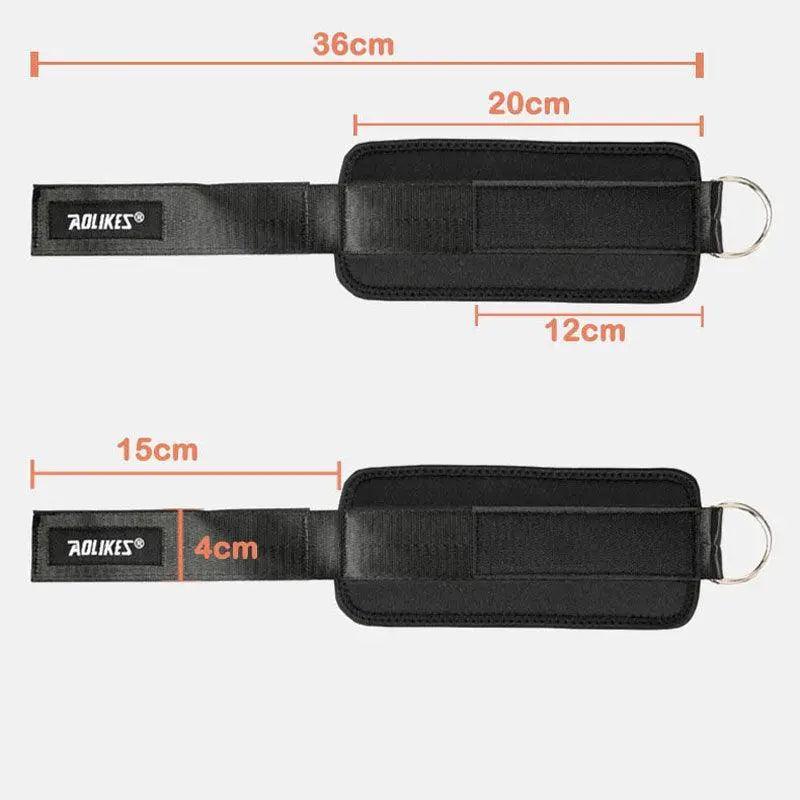 Aolikes Weight Lifting Ankle D-Ring Strap Cable Kickbacks Attachment Gym Leg - Left