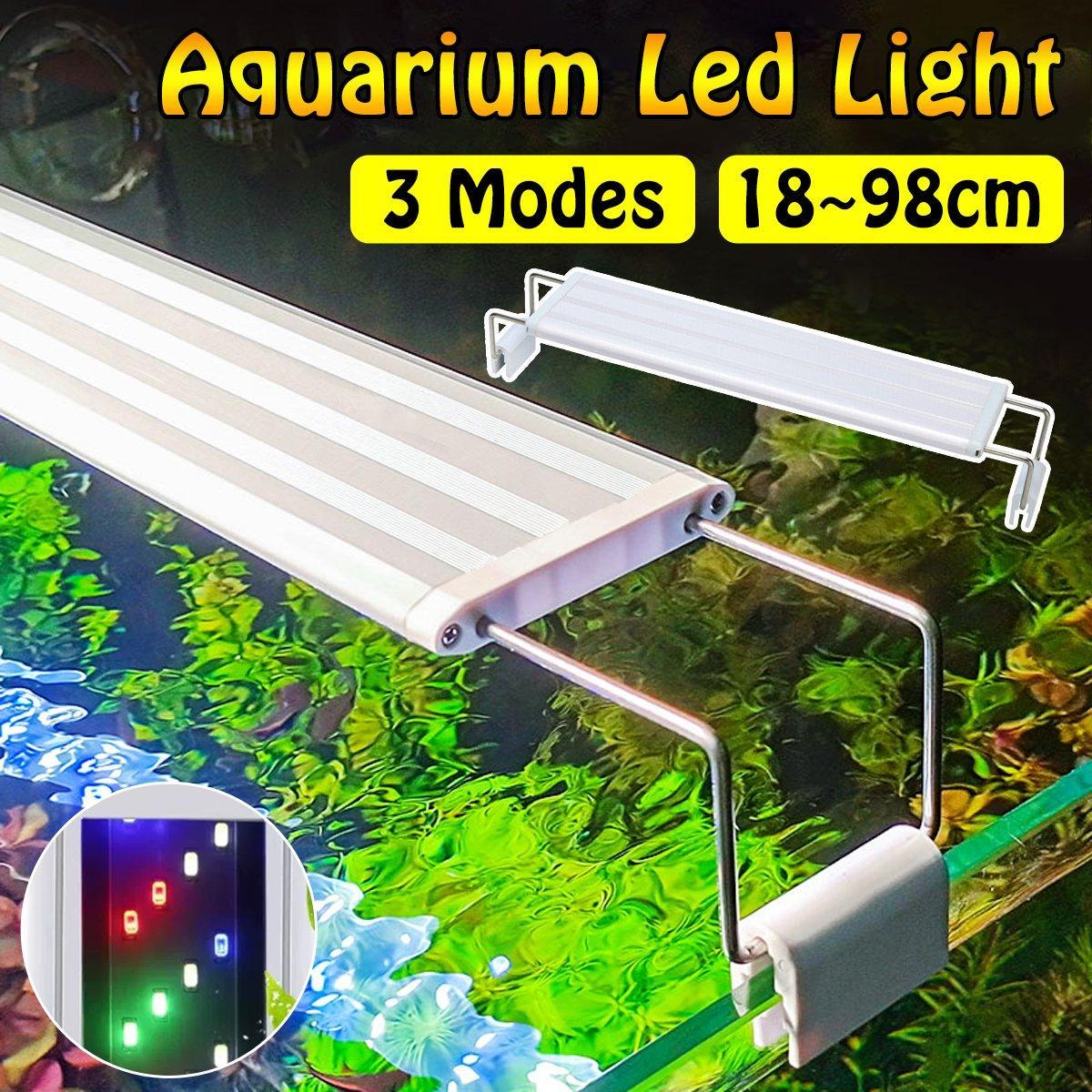 LED Colour Changing Aquarium Light Fish Tank Water Bracket Lamp Clip - 28cm