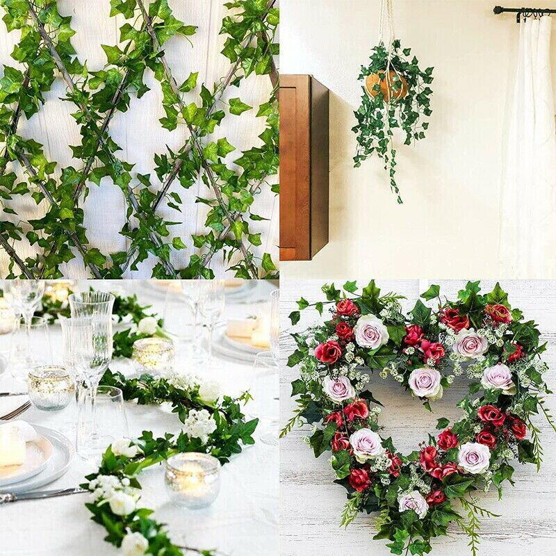 12 X 2M Artificial Ivy Vine Fake Foliage Flower Hanging Leaf Garland Plant Party - Watermelon Leaves