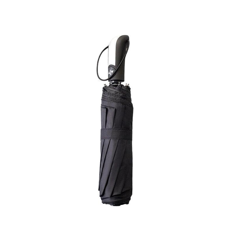 Automatic Umbrella Auto Open Close Compact Folding Anti Rain Windproof 10Ribs Au - Wine Red