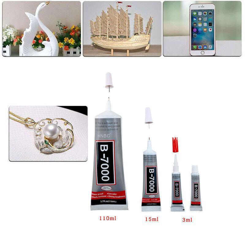 B-7000 Clear Multi-Purpose Adhesive Glue for Jewellry Phone Craft Glass Repair - 110ML